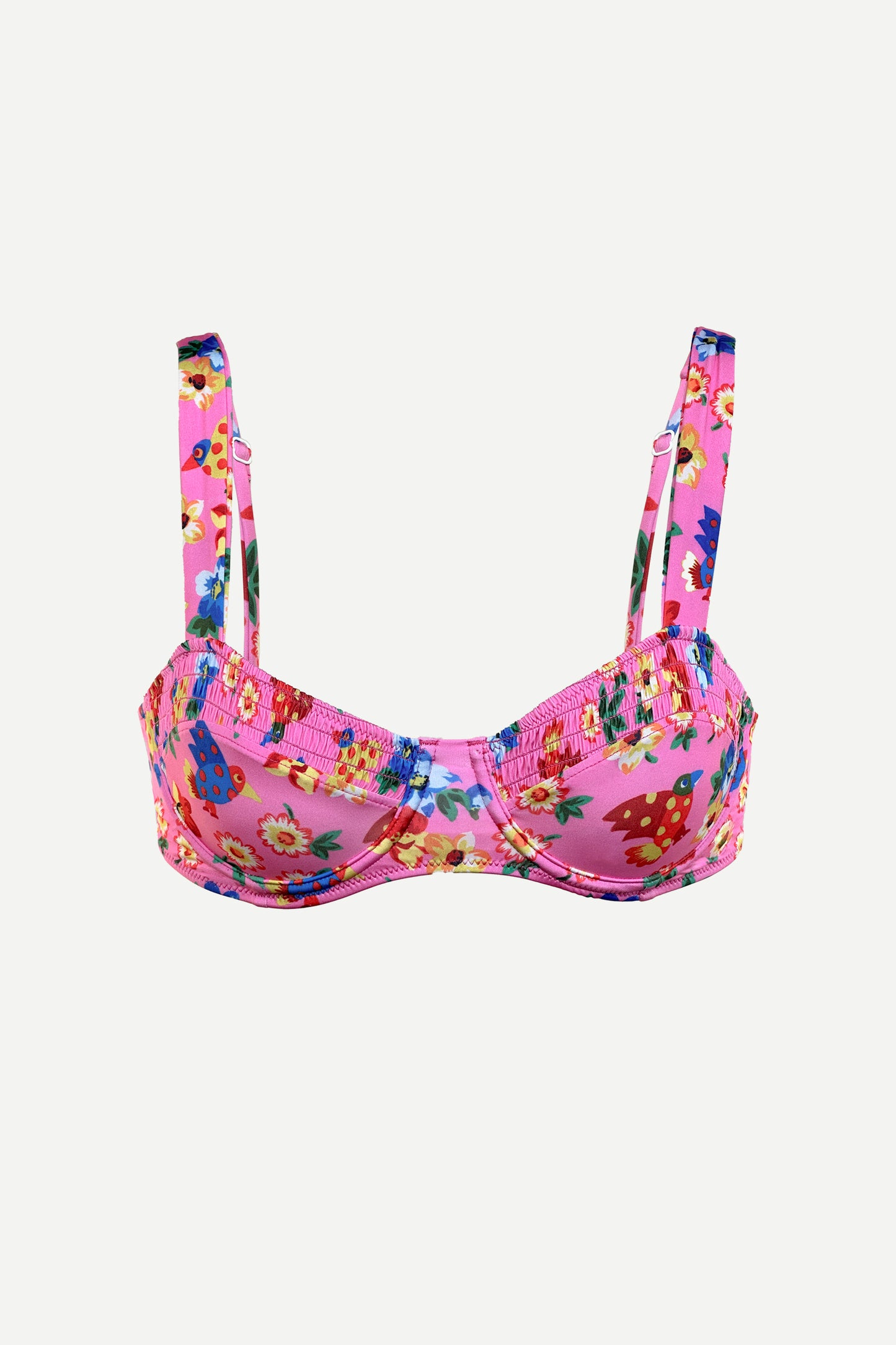 Rae Balconette top Pink Plumeria